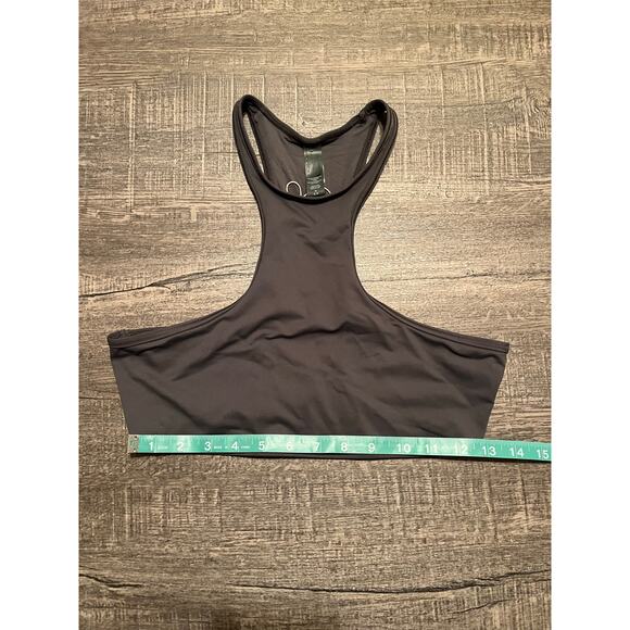 SKIMS Recycled Swim High Neck Racerback Top Gunmetal Gray. Size M. NWOT - Picture 11 of 11